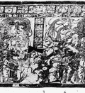Расписной красный  сосуд.   Вероятно, Наранхо, Гватемала (600—900) [Ко, 1978, № 14] (коллекция Мэриэнн Фэйвр, Диксон, Иллинойс)