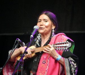 Лузмила Карпио исполняет песню под аккомпанемент чаранго. Фото М. Коглан. www.flickr.com