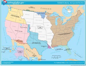 В 2014 году Геологическая служба США составила карту «территориальных приобретений».