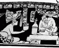 Многоцветный сосуд. Колико, Северный Петен, Гватемала (600—900) [Ко, 1973, № 29] (музей Исаака Дельгадо, Новый Орлеан)