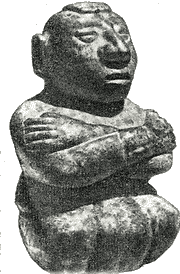 Нефритовая статуэтка жреца из гробницы 116. Тикаль.