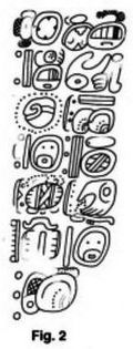 Рис. 2 Часть алтаря 1 из Наранхо: J5-J11 (зарисовка Яна Грэма)
