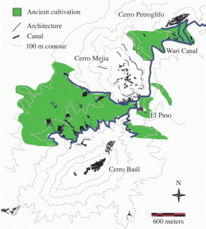 Рис. 2. Карта колонии Серро-Бауль.
